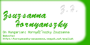 zsuzsanna hornyanszky business card